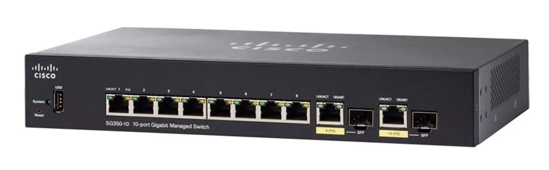 سوئیچ شبکه سیسکو SG350-10