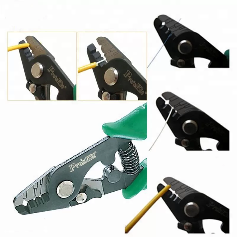 Cable Stripper Original Proskit 8PK-326 Fiber Optical Stripper Tri-Hole