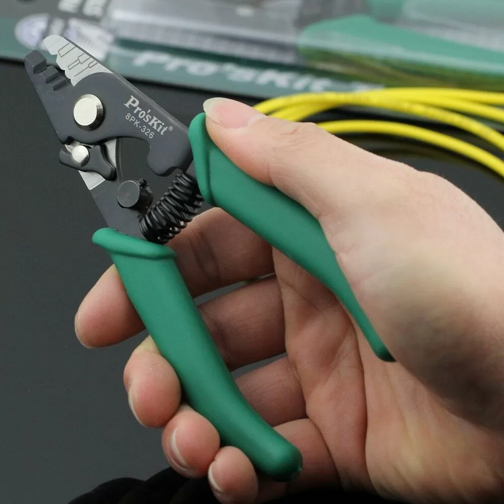 Cable Stripper Original Proskit 8PK-326 Fiber Optical Stripper Tri-Hole