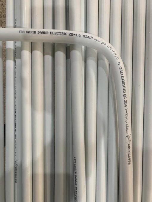 لوله برق PVC دانوب (استاندارد) سایز 20 با ضخامت 1.8 میلیمتر
