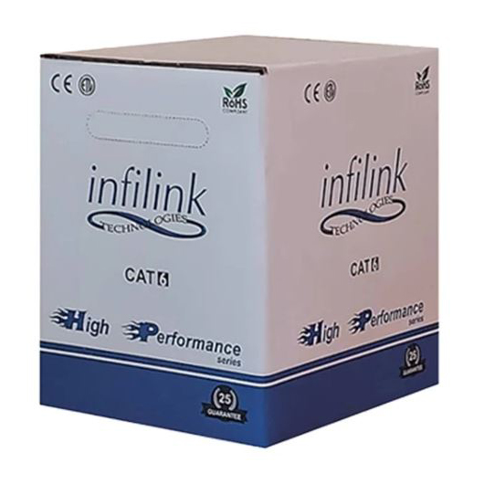 کابل شبکه اینفیلینک CAT6 UTP 305m IP-CU6HP